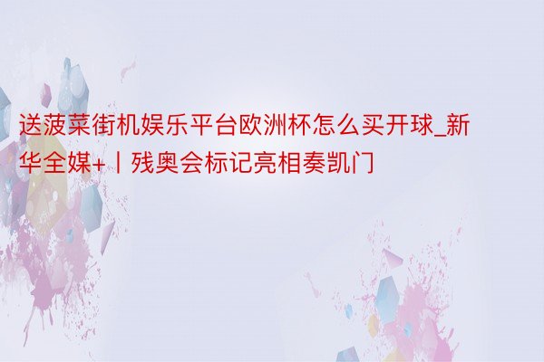 送菠菜街机娱乐平台欧洲杯怎么买开球_新华全媒+丨残奥会标记亮相奏凯门